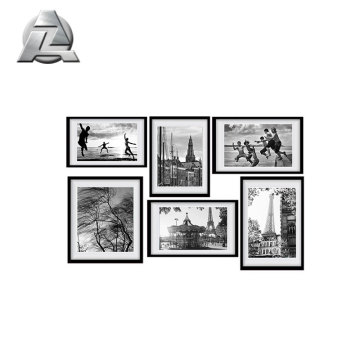 latest design aluminum plain white black set of photo frames